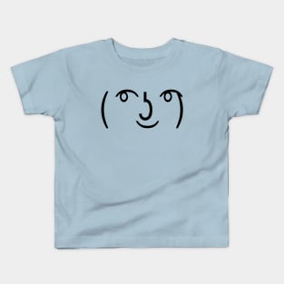 Black | ( ͡° ͜ʖ ͡°) Regular Lenny Face Kids T-Shirt